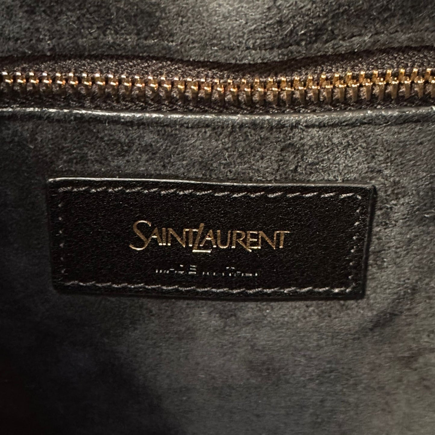 SAINT LAURENT - BAG MOMBASA LARGE BLACK CALFSKIN