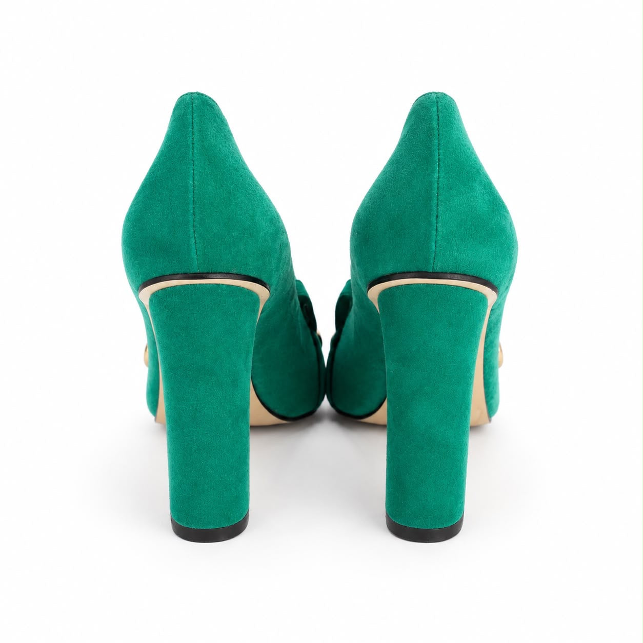 GUCCI - *NEW* PUMPS MARMONT GREEN SUEDE LEATHER SIZE 37 EU