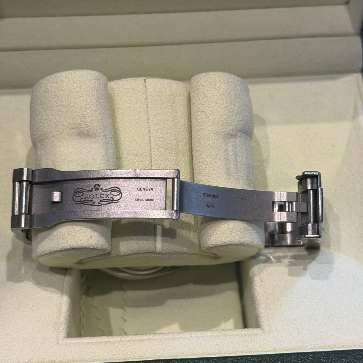 ROLEX - *FULL SET* WATCH OYSTER PERPETUAL AIR-KING 34mm BLUE DIAL