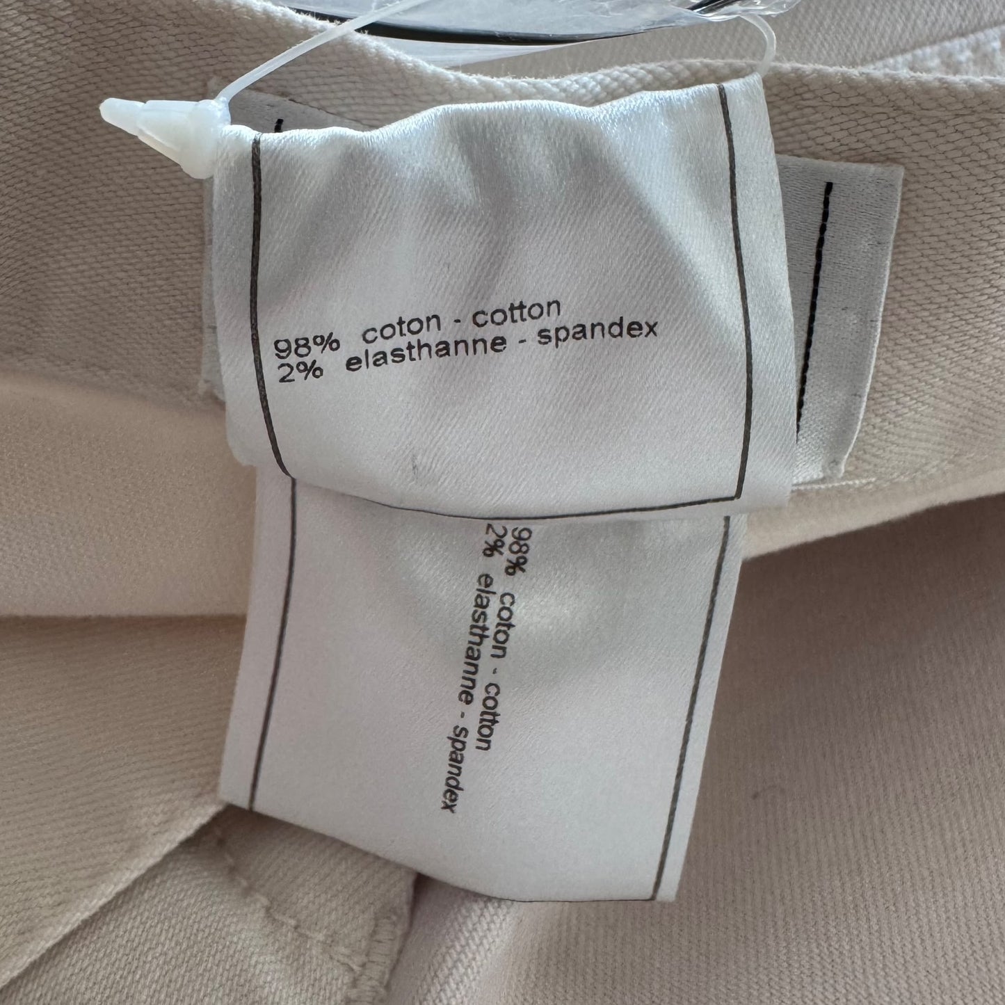 CHANEL - *NEW* TROUSERS WHITE DENIM SIZE 48FR
