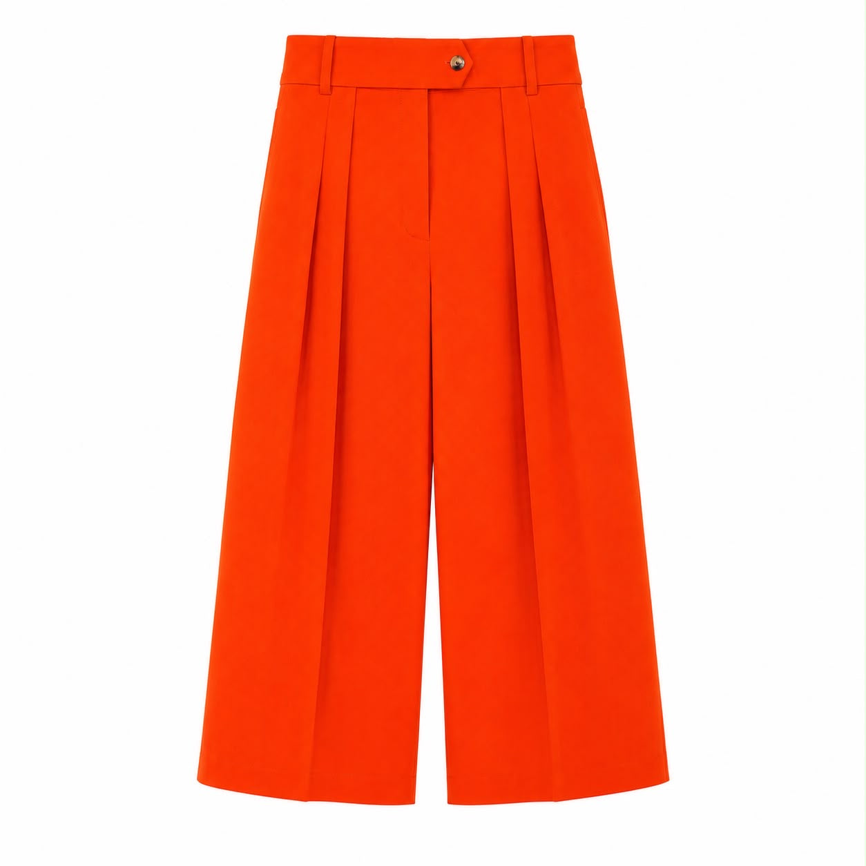 HERMÈS - TROUSERS WIDE-LEG ORANGE SIZE 34 FR