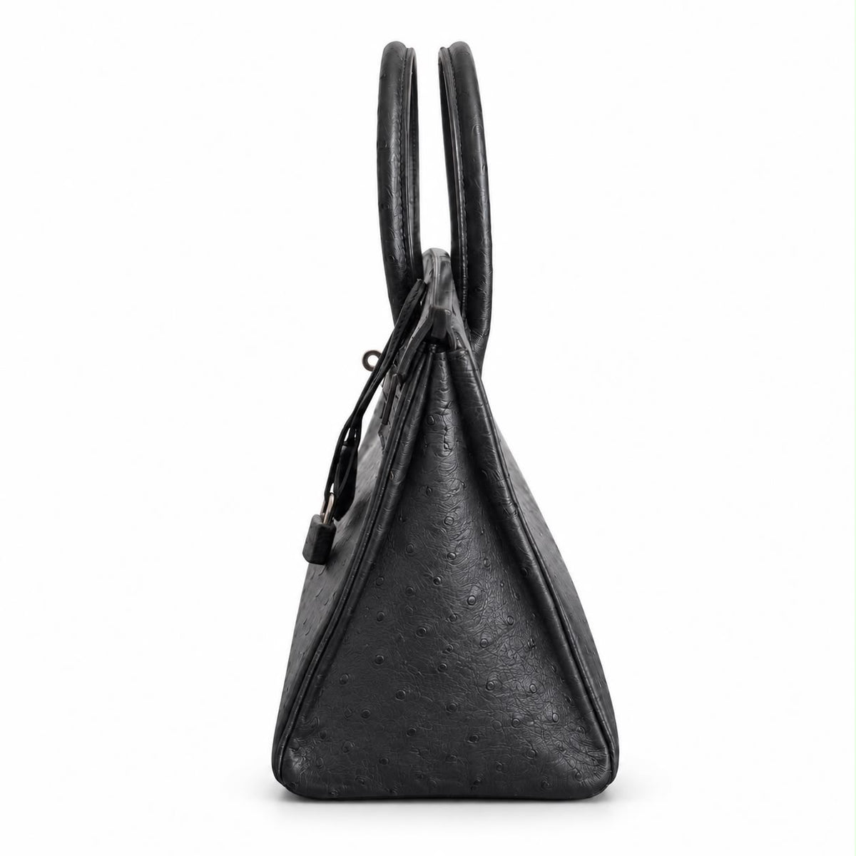 HERMÈS - *RARE* BAG BIRKIN 30 MATTE OSTRICH LEATHER HANDBAG WITH PALLADIUM HARDWARE