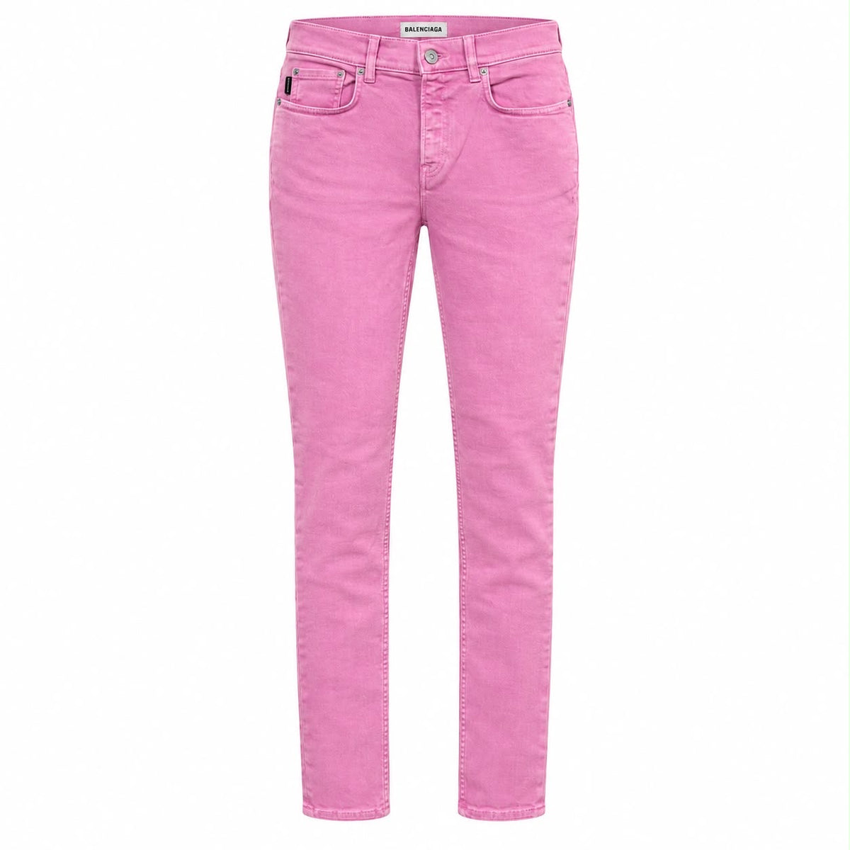 BALENCIAGA - JEANS DENIM SKINNY PINK STRETCH COTTON SIZE 27