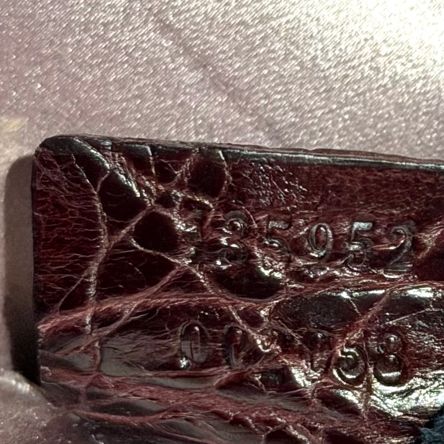 GUCCI - *LIMITED EDITION* TOM FORD BAG VELVET MONOGRAM & CROCODILE PURPLE