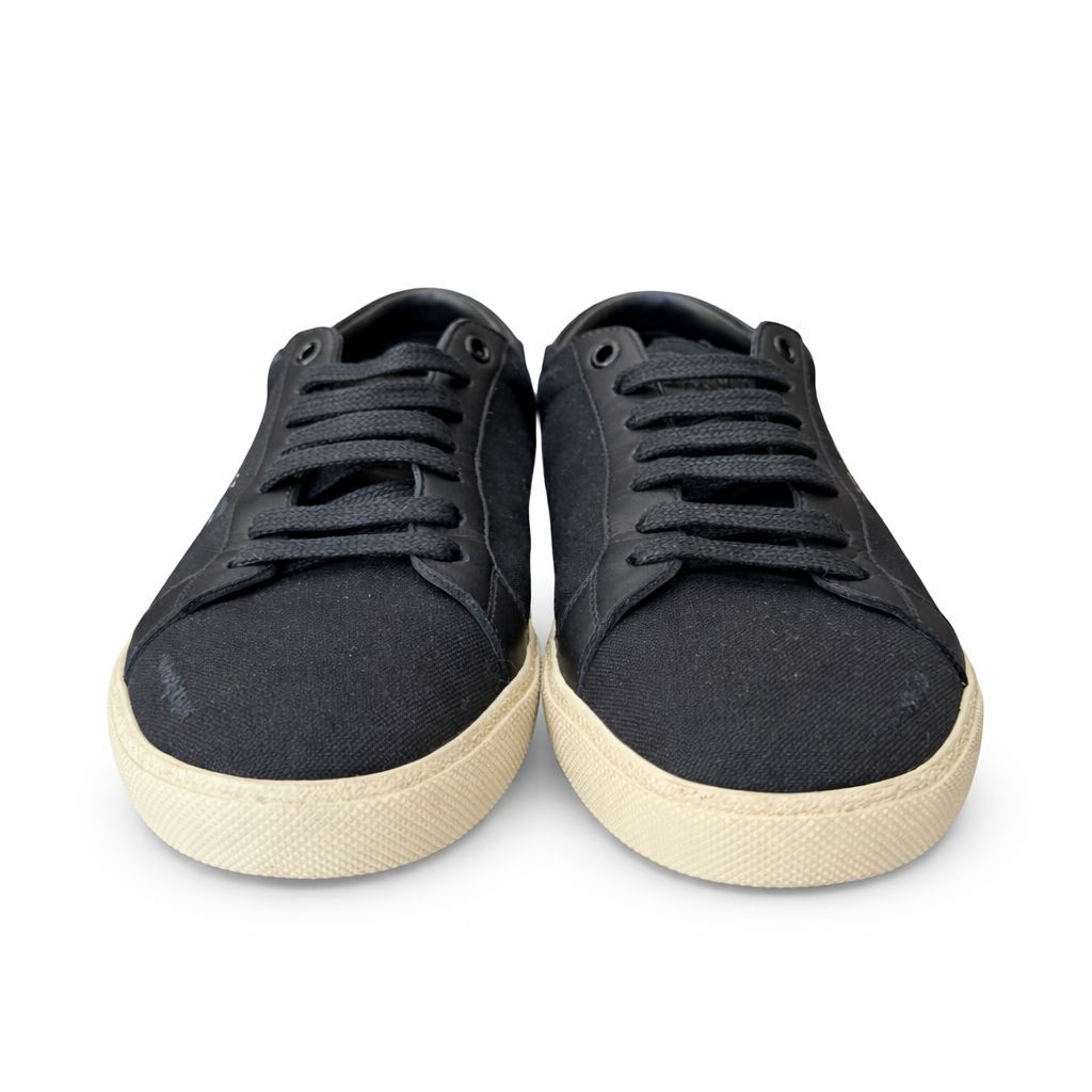 SAINT LAURENT - SNEAKERS COURT CLASSIC SL/06 BLACK CANVAS SIZE 41 EU
