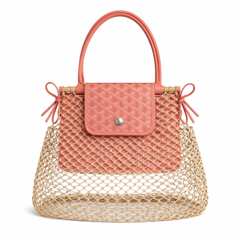 GOYARD - *LIMITED EDITION NEVER USED* TOTE BAG ALIGRE NET CORAL LEATHER