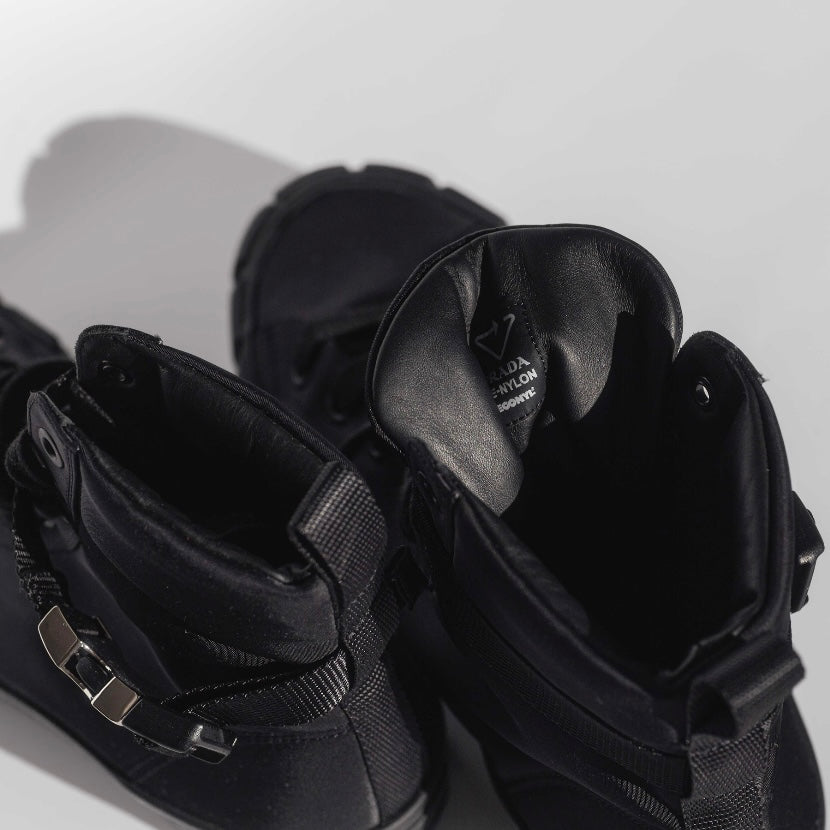 PRADA - BLACK SNEAKERS RE-NYLON SIZE 7,5