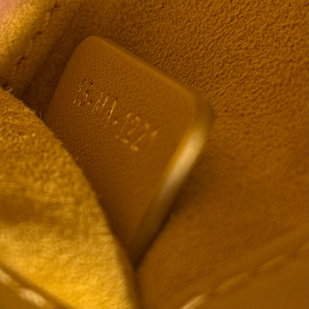 DIOR – *NEVER WORN* BAG LADY DIOR MICRO IN YELLOW CANNAGE LEATHER PALE GOLD HARDWARE