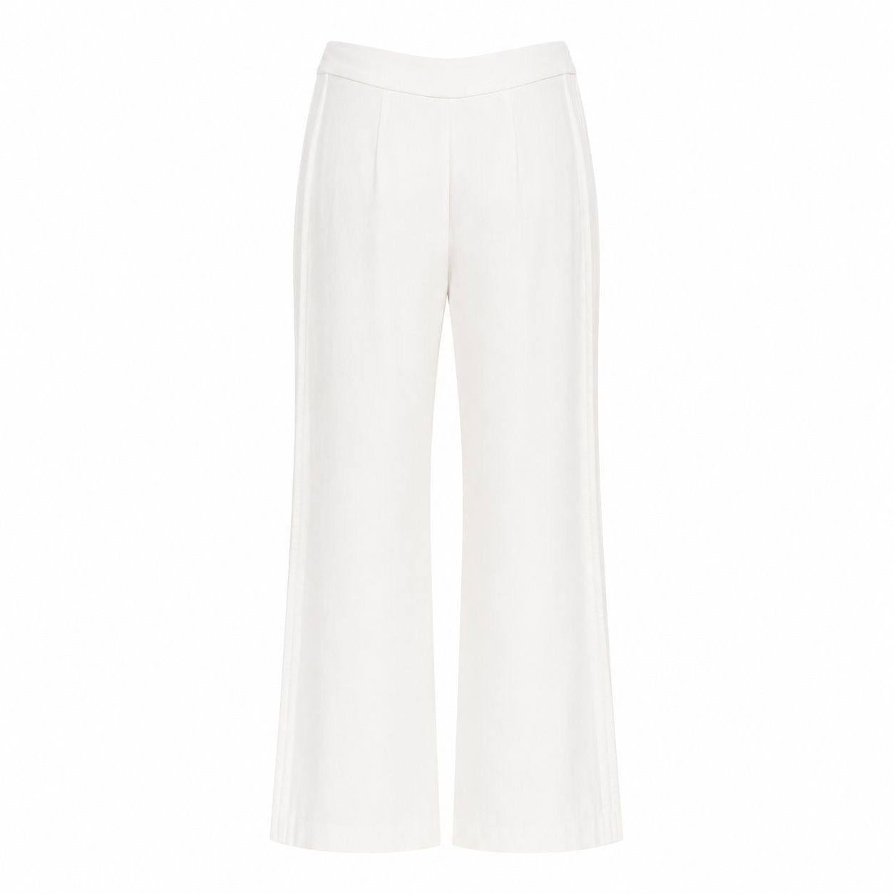 CHANEL - TROUSERS WHITE WIDE-LEG SIZE 40 FR