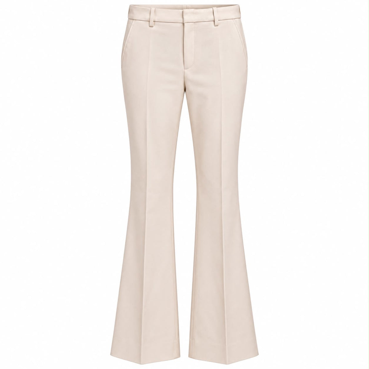 GUCCI – IVORY WOOL TROUSER SUIT WITH BLACK VELVET TRIM AND FLORAL APPLIQUÉS SIZE 42 IT