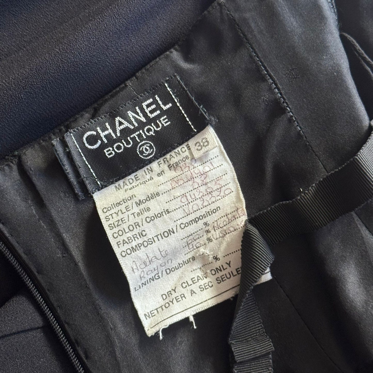 CHANEL - LONG SKIRT BLACK SIZE 38 FR