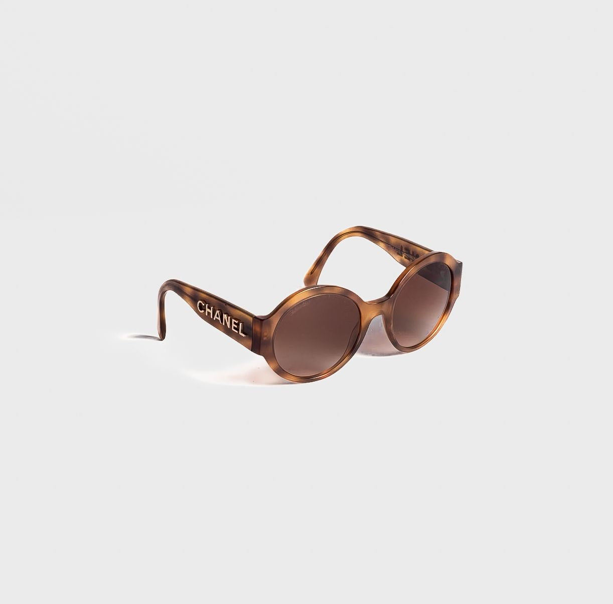 CHANEL - SUNGLASSES ROUND BROWN TORTOISESHELL