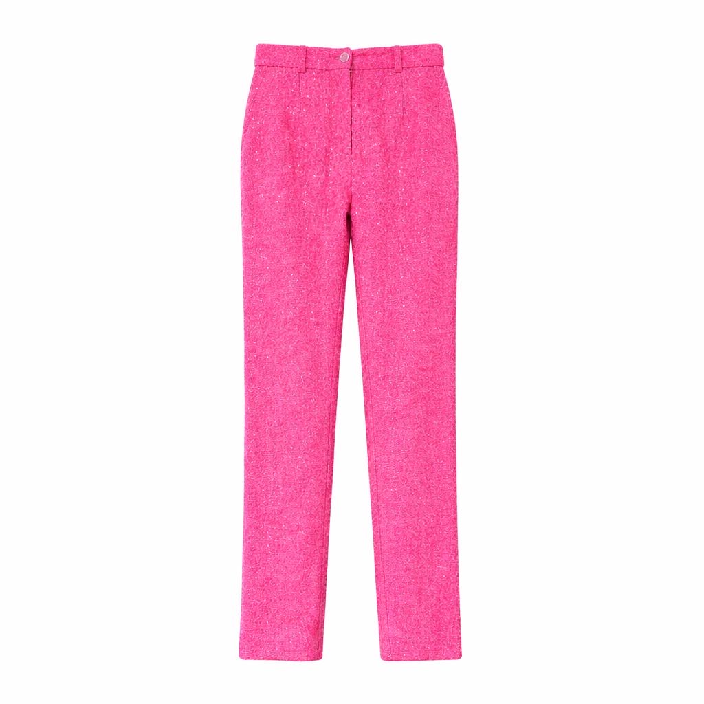 DOLCE & GABBANA - SET JACKET & TROUSERS SEQUIN FUCHSIA SIZE 38 IT