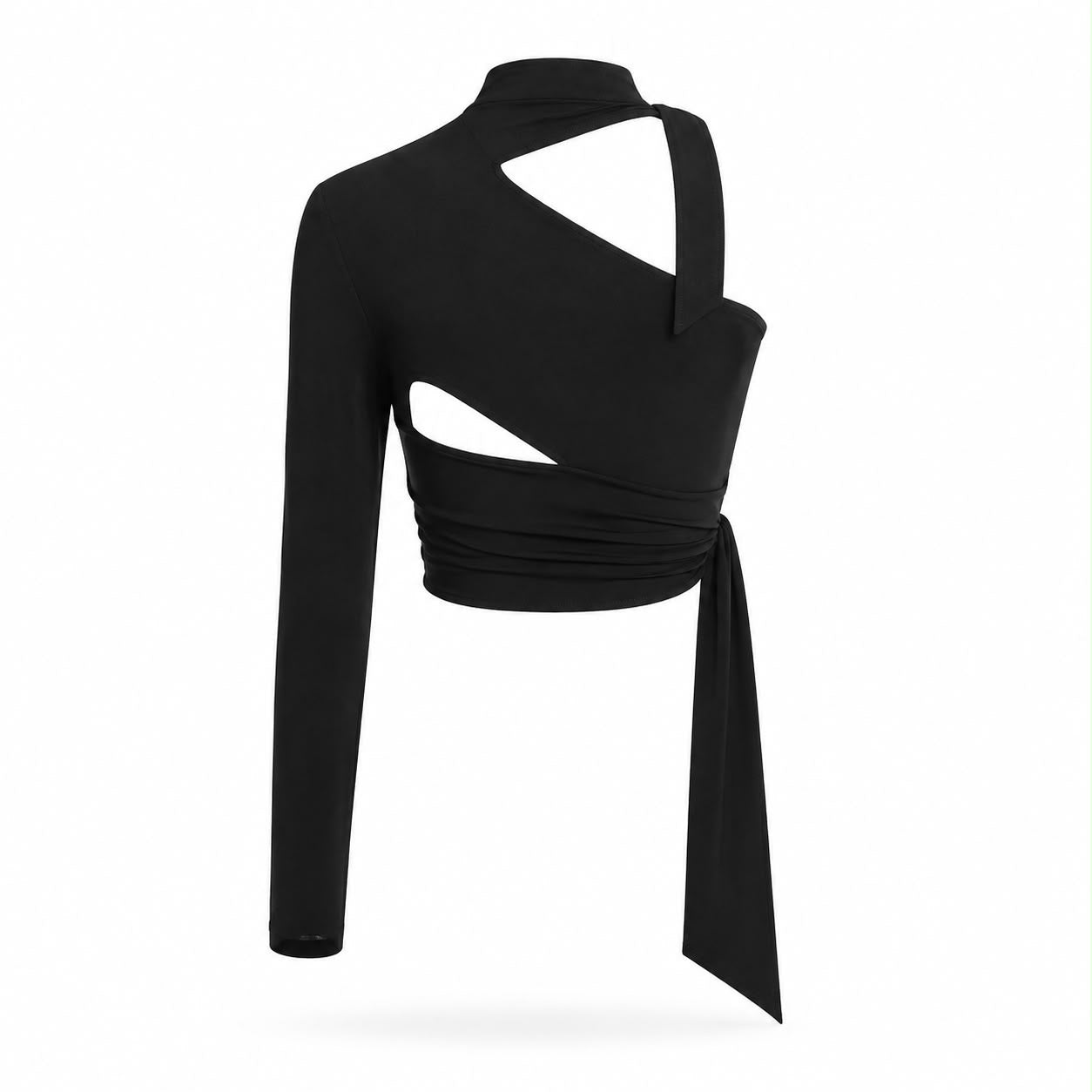 MUGLER - TOP ASYMMETRIC BLACK ONE SIZE