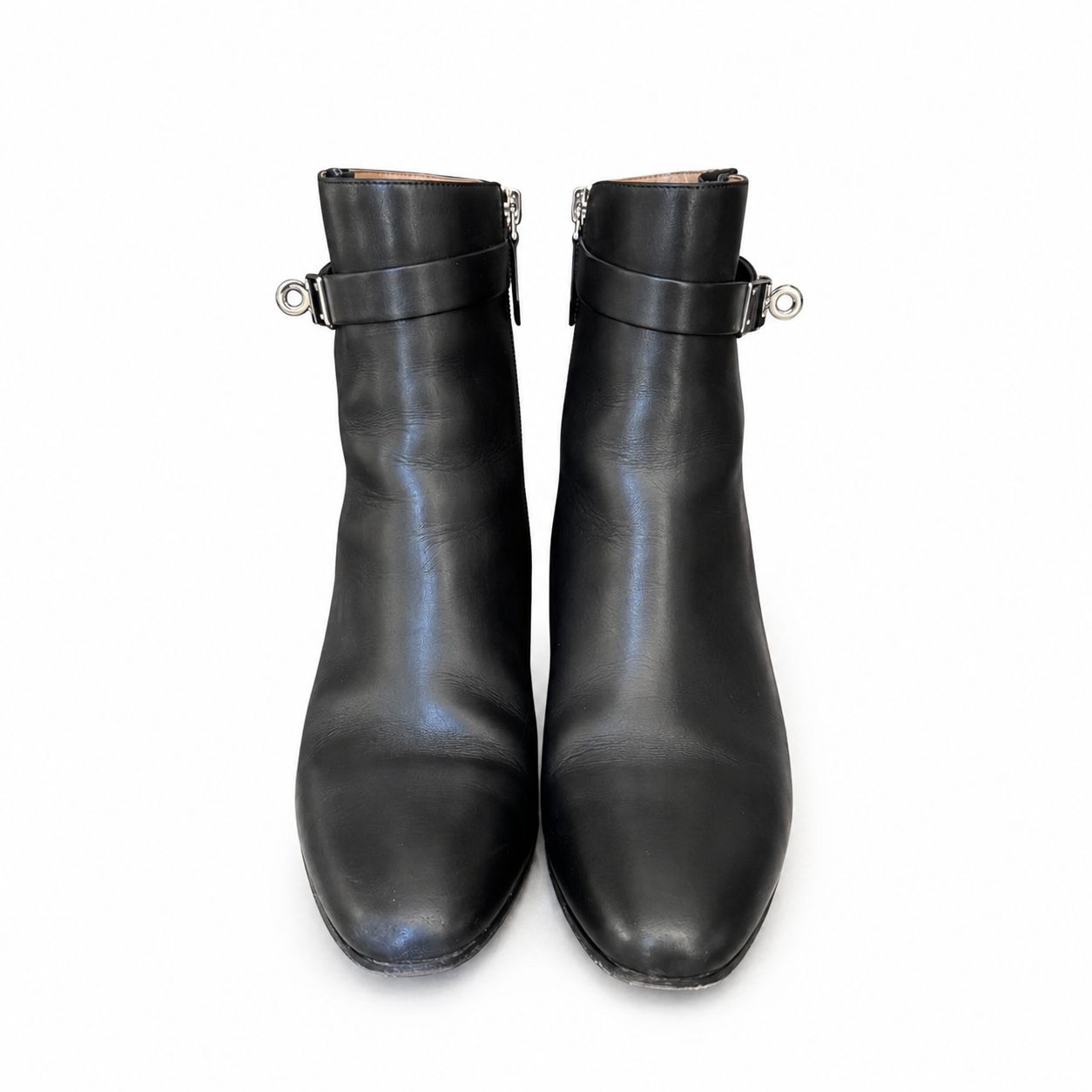 HERMÈS - BOOTS BLACK LEATHER SIZE 35 EU