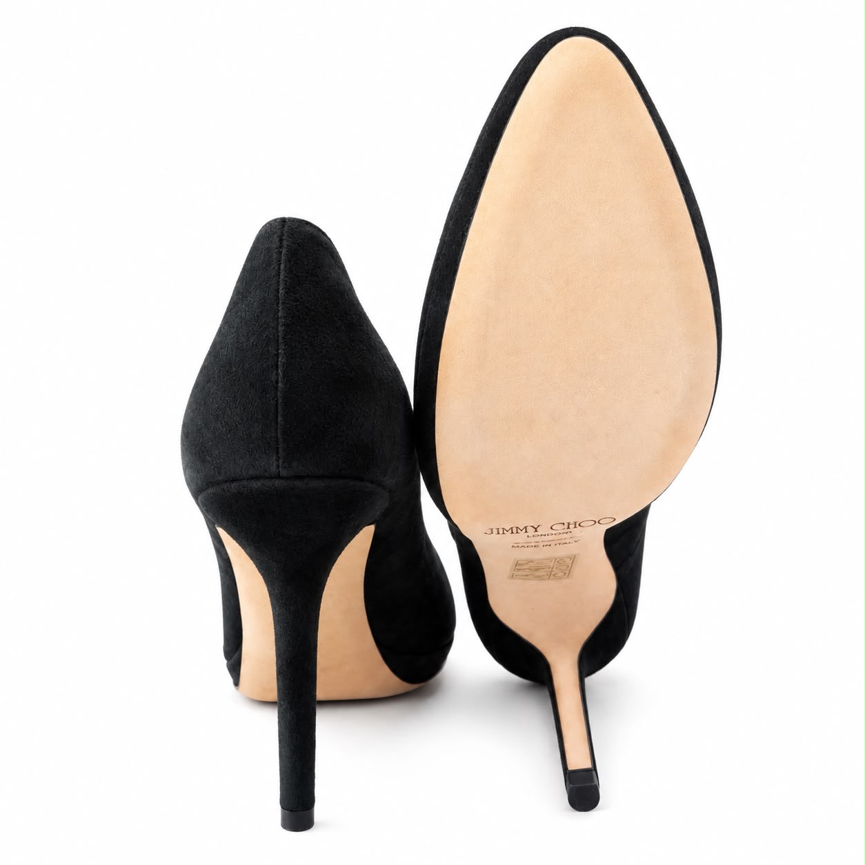 JIMMY CHOO - *NEW* PUMPS BLACK SUEDE SIZE 37.5 EU