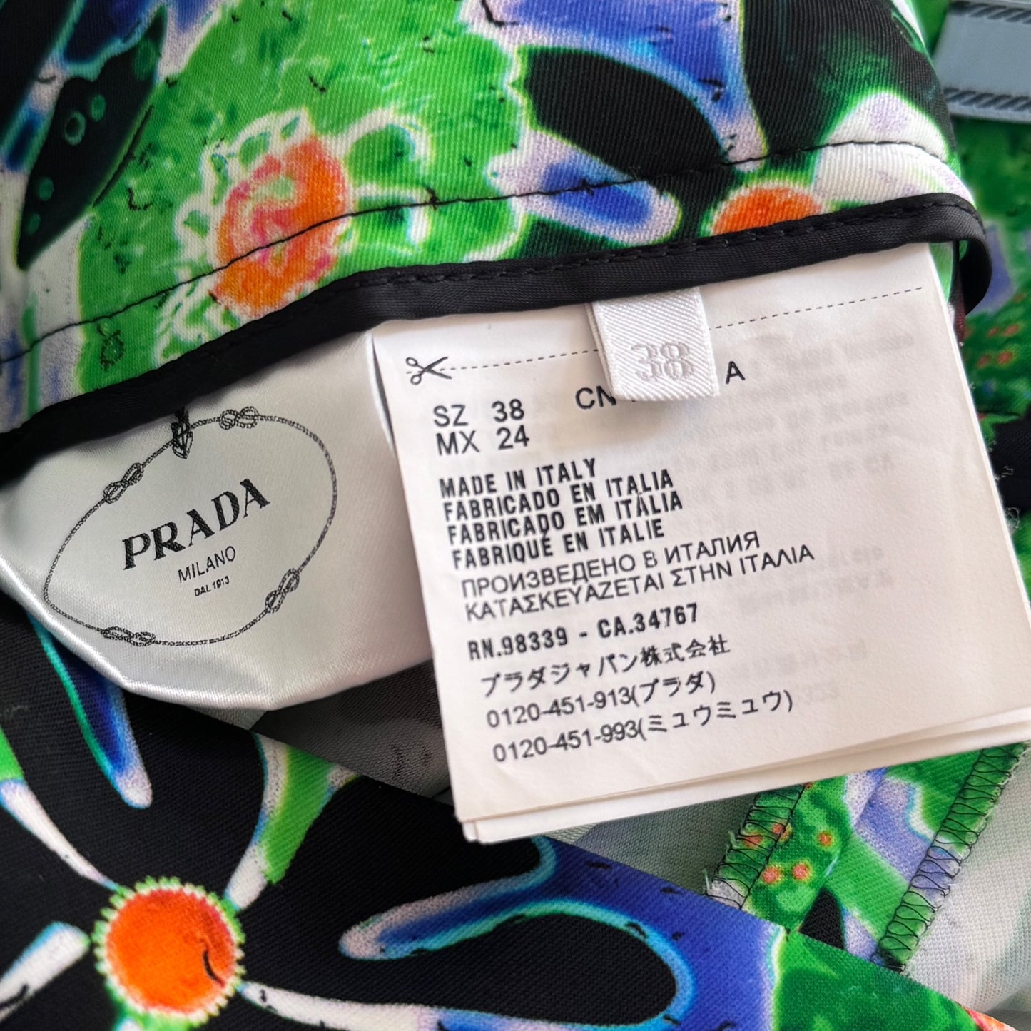 PRADA - LEGGING PRINTED MULTICOLOR SIZE 38 IT