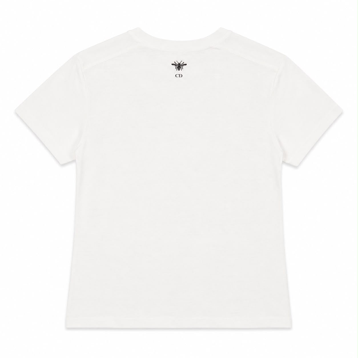 DIOR - T-SHIRT J'ADIOR 8 WHITE WITH BLACK EMBELLISHMENT SIZE M