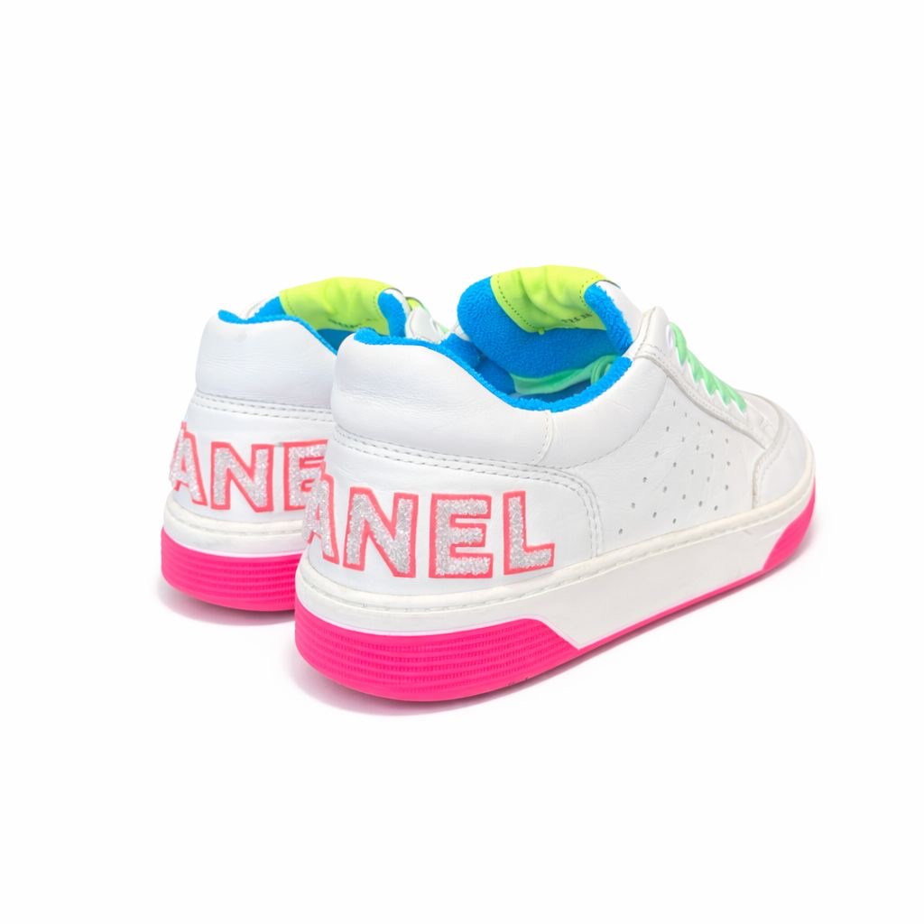 CHANEL - SNEAKERS MULTICOLOR LEATHER SIZE 38 EU