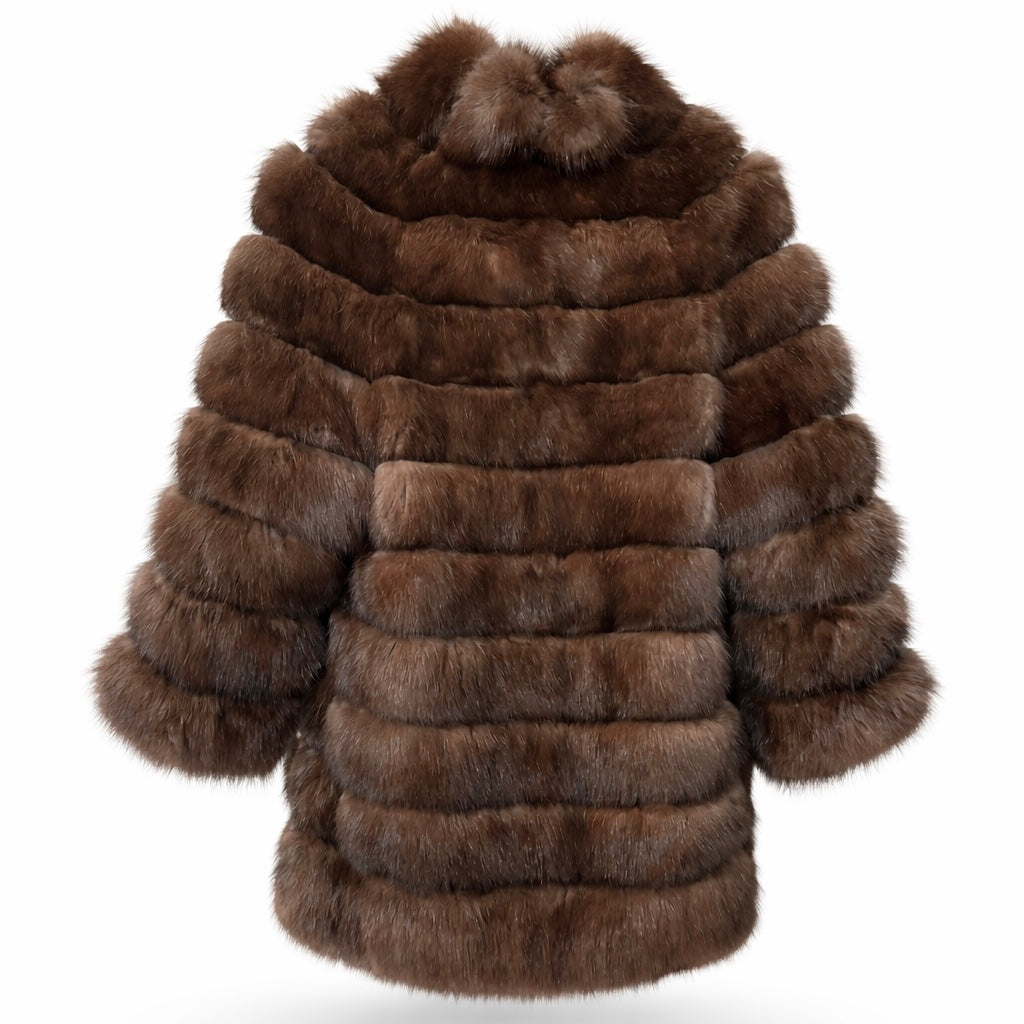 CARLO RAMELLO - FUR COAT SABLE BROWN