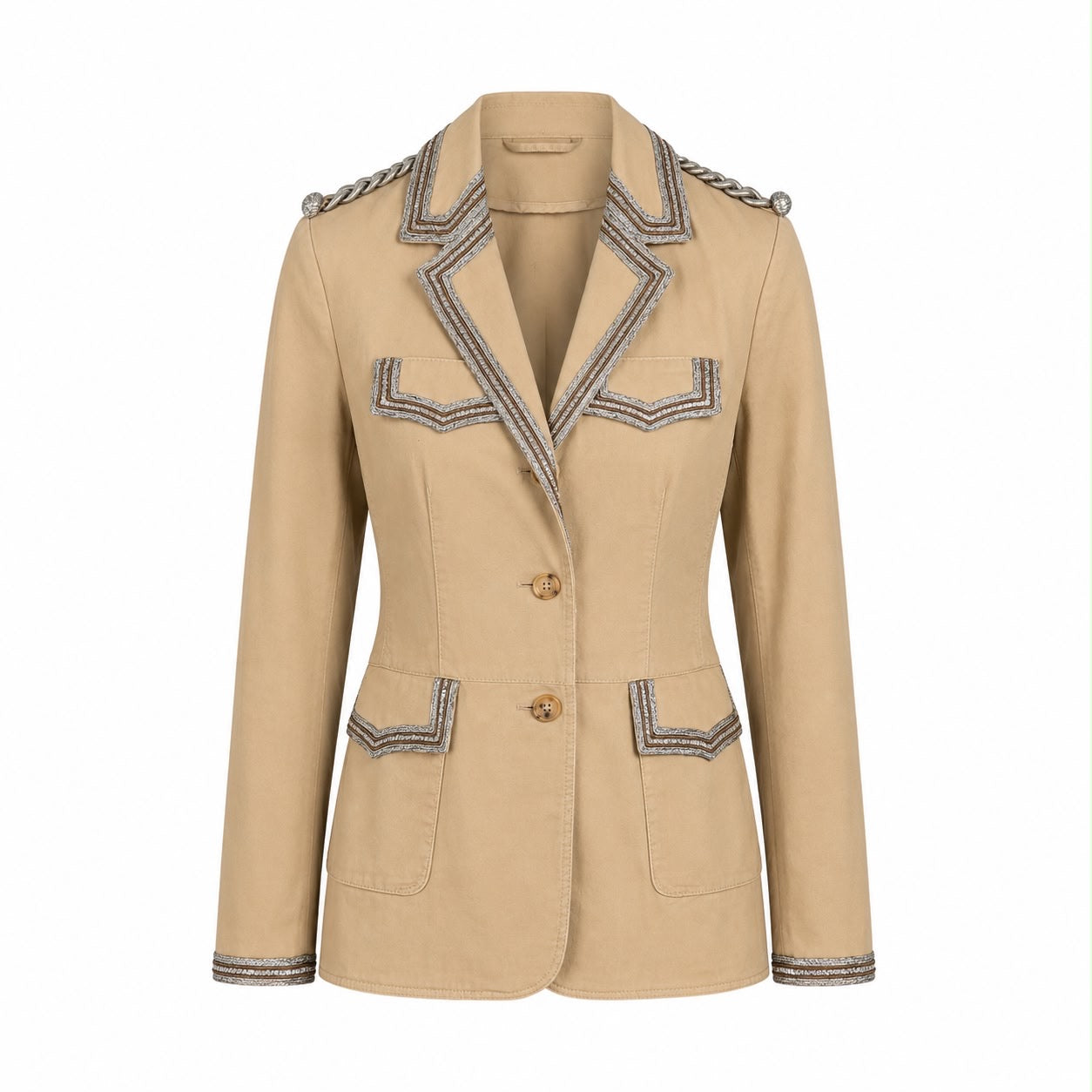 ERMANNO SCERVINO - BLAZER & TROUSERS SET SAND BEIGE SIZE 42 IT