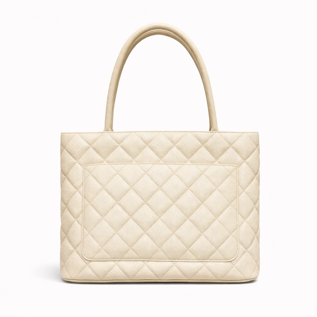 CHANEL - TOTE BAG MÉDAILLON QUILTED CAVIAR LEATHER GOLD HARDWARE
