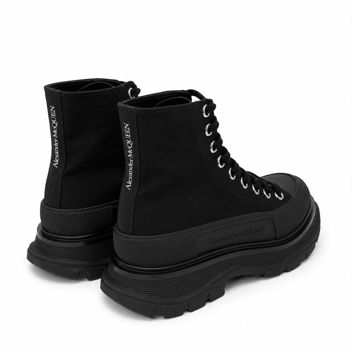 ALEXANDER MCQUEEN - SNEAKERS HIGH-TOP TREAD SLICK BLACK SIZE 38 EU