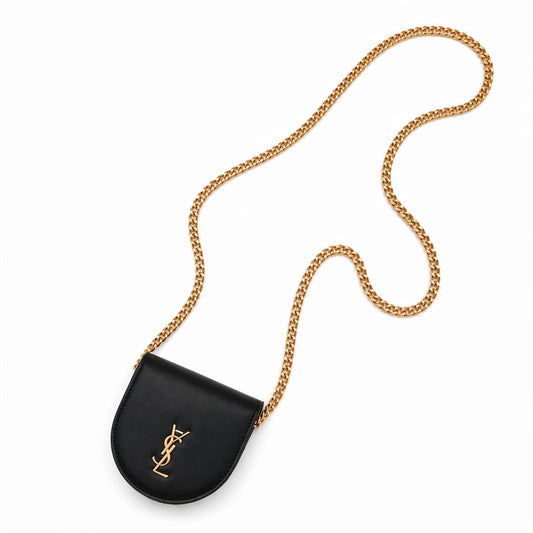 SAINT LAURENT - BABY KAIA SATCHEL BAG WITH GOLD STRAP