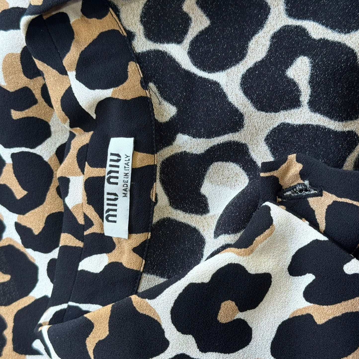 MIU MIU - SHIRT SLEVELESS LEOPARD PRINT SIZE 38 IT