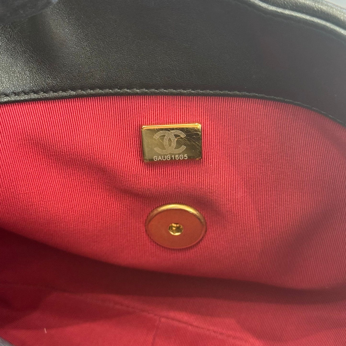 CHANEL - BAG CHANEL 19 BLACK LAMBSKIN