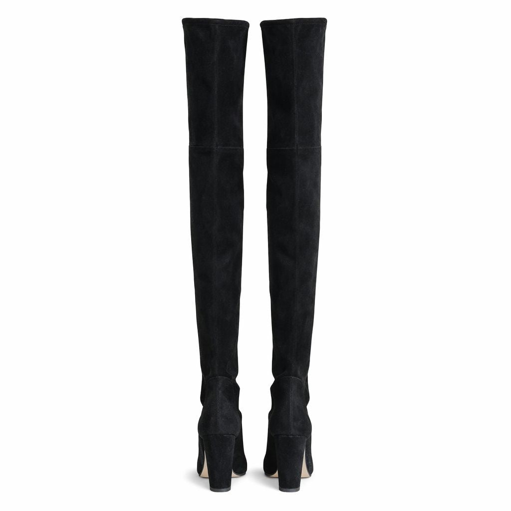 CASADEI - HIGH BOOTS BLACK SUEDE LEATHER SIZE 38,5 EU