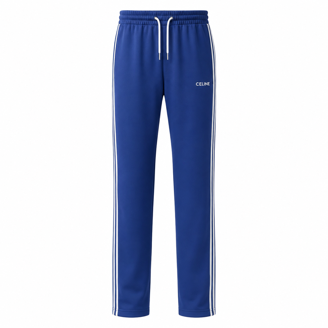 CÉLINE - SET TRACK JACKET & JOGGER ELECTRIC BLUE WITH WHITE STRIPES SIZE S