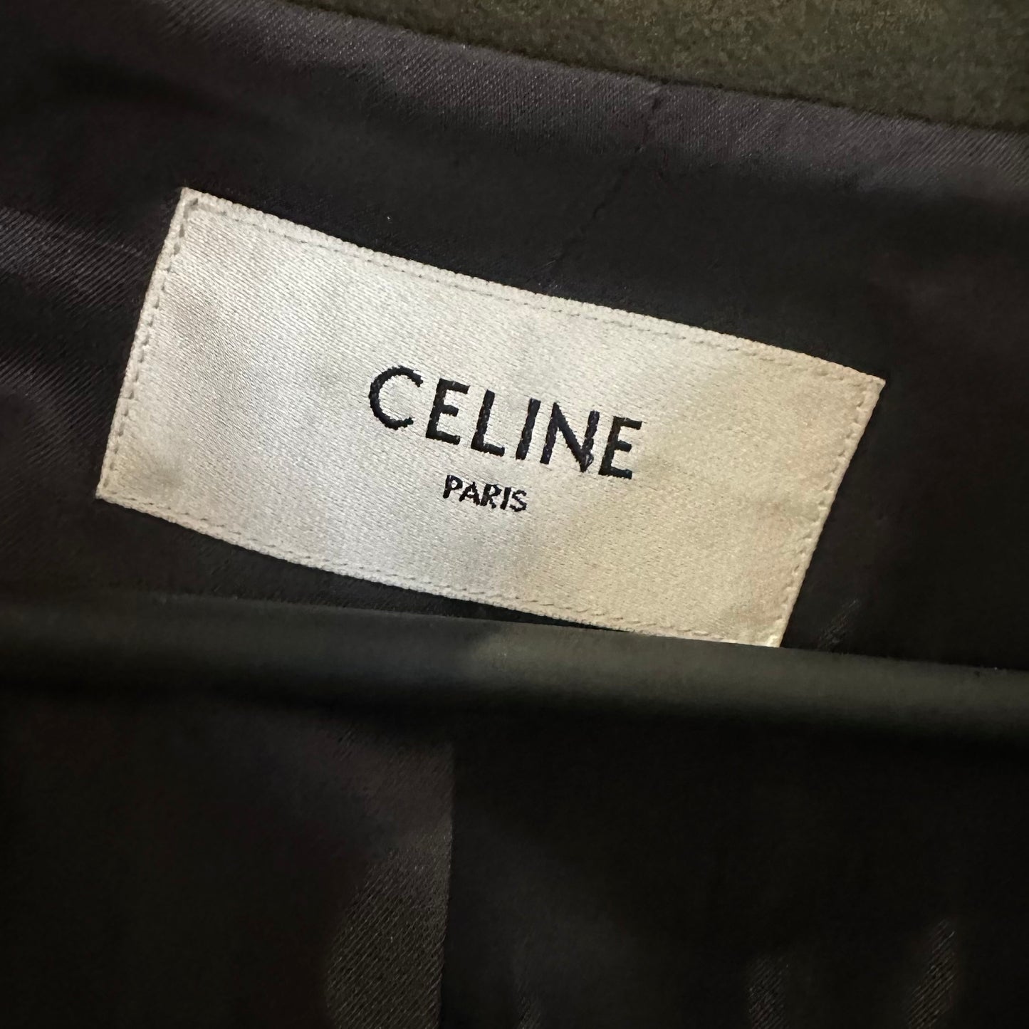 CÉLINE - JACKET BOMBER GREEN WITH HOOD SIZE 40 FR