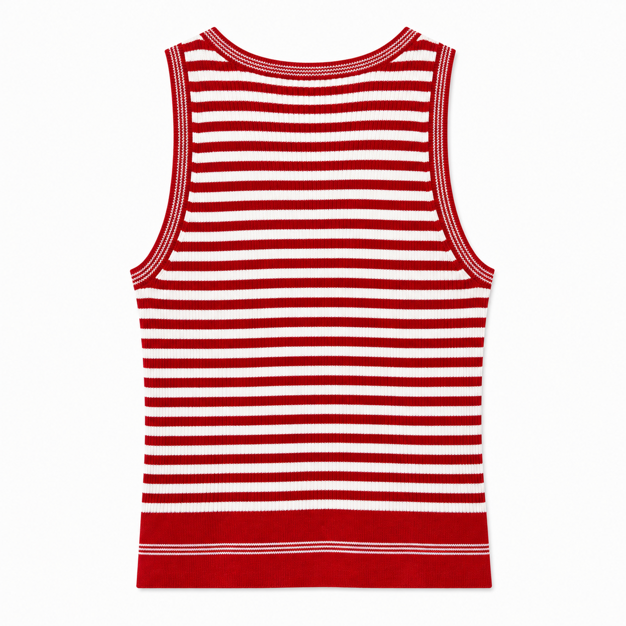 CHANEL - *NEVER WORN* TANK TOP STRIPED RED AND WHITE 2023 CRUISE SIZE 38 FR