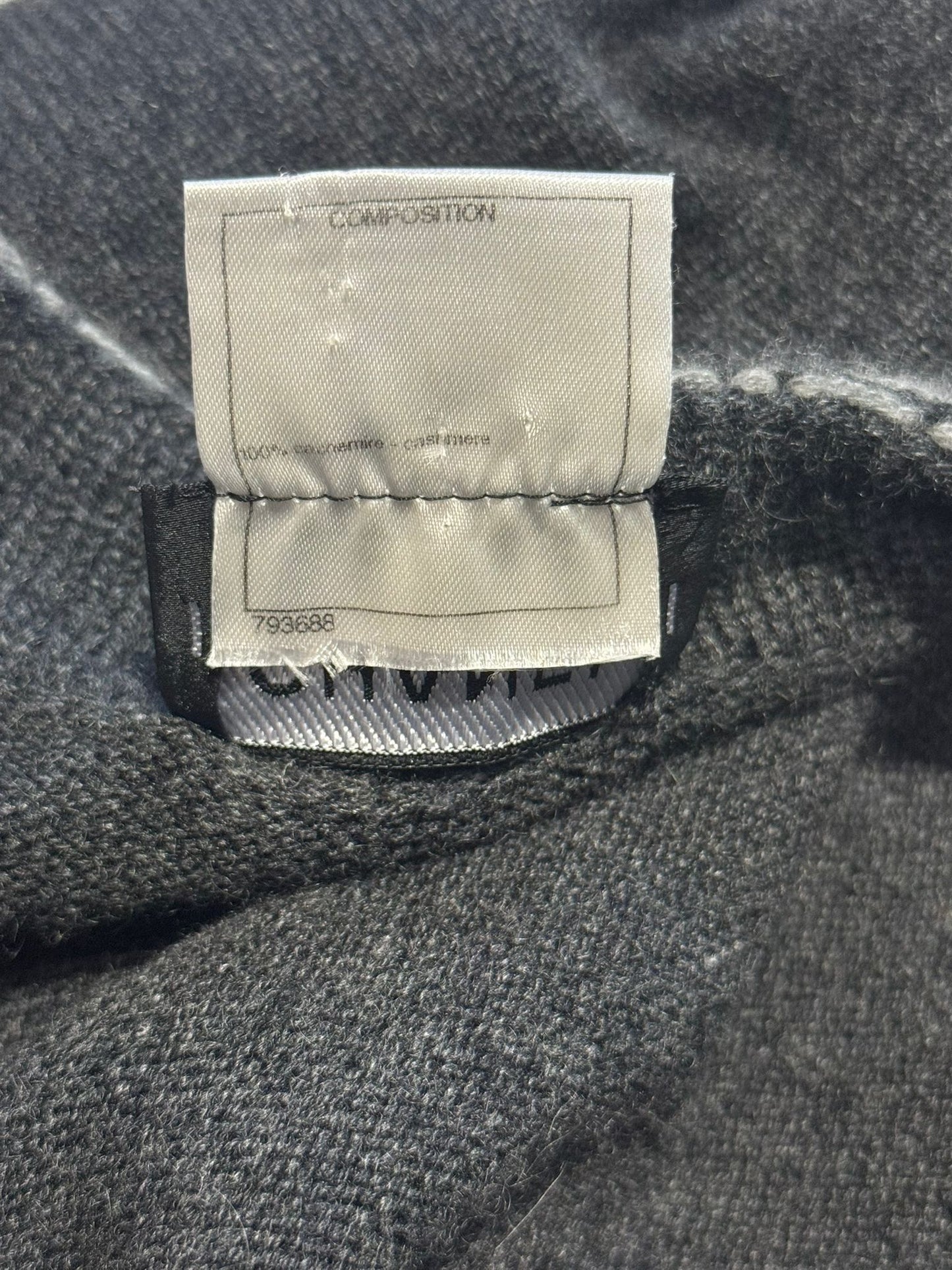 CHANEL - DRESS CASHMIRE GREY SIZE 40 FR