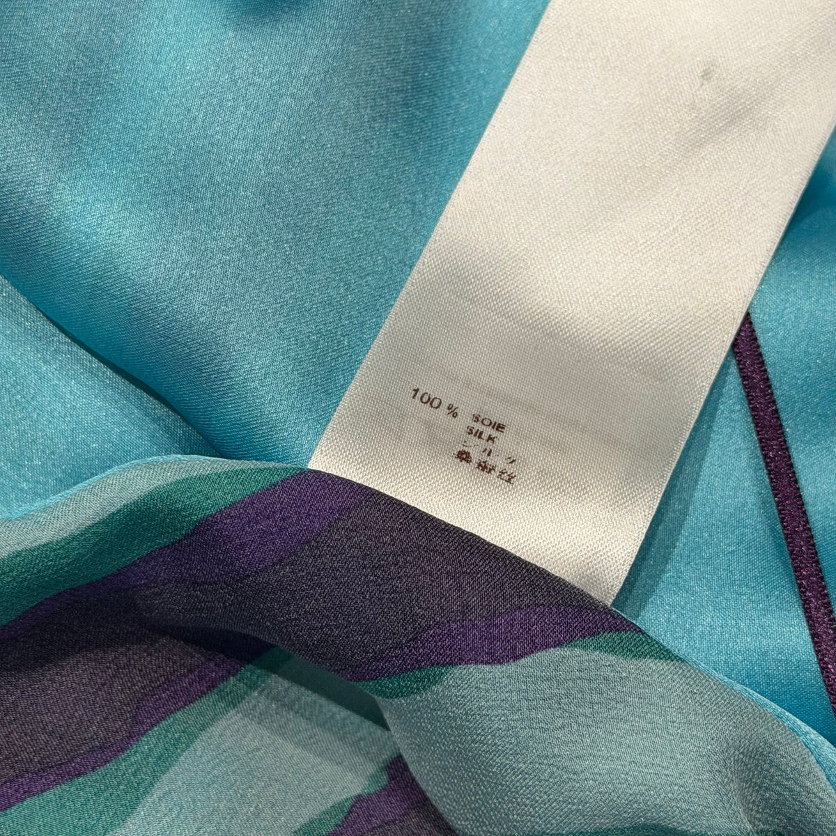 LOUIS VUITTON - MAXI DRESS ZEBRA PRINT PURPLE LIGHT BLUE SIZE 34 FR