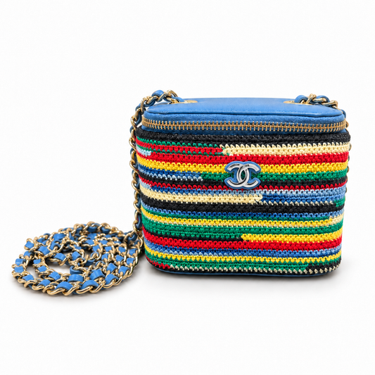 CHANEL - BAG MINI VANITY CLASSIC MULTICOLOR CROCHET