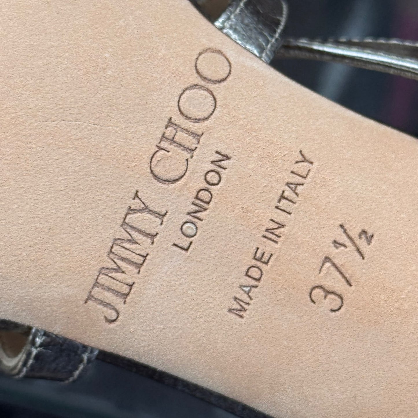 JIMMY CHOO - *BRAND NEW* HIGH SANDALS GOLD LEATHER SIZE 37,5 EU