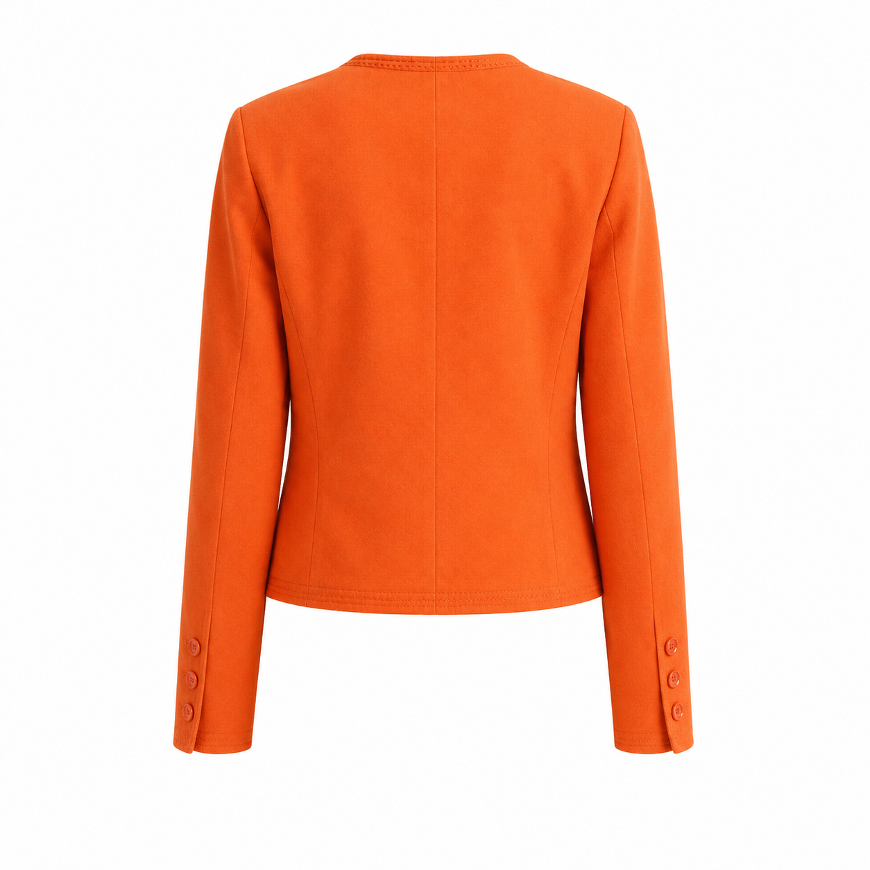 CHANEL - SET JACKET AND SKIRT ORANGE COTTON SIZE 38 EU