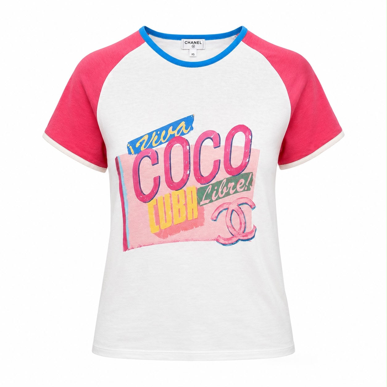 CHANEL - T-SHIRT COCO LIBRE MULTICOLOR SIZE XS