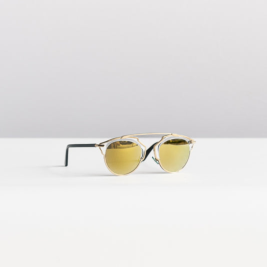 DIOR - SUNGLASSES SO REAL GOLD METAL AND GOLD LENSES