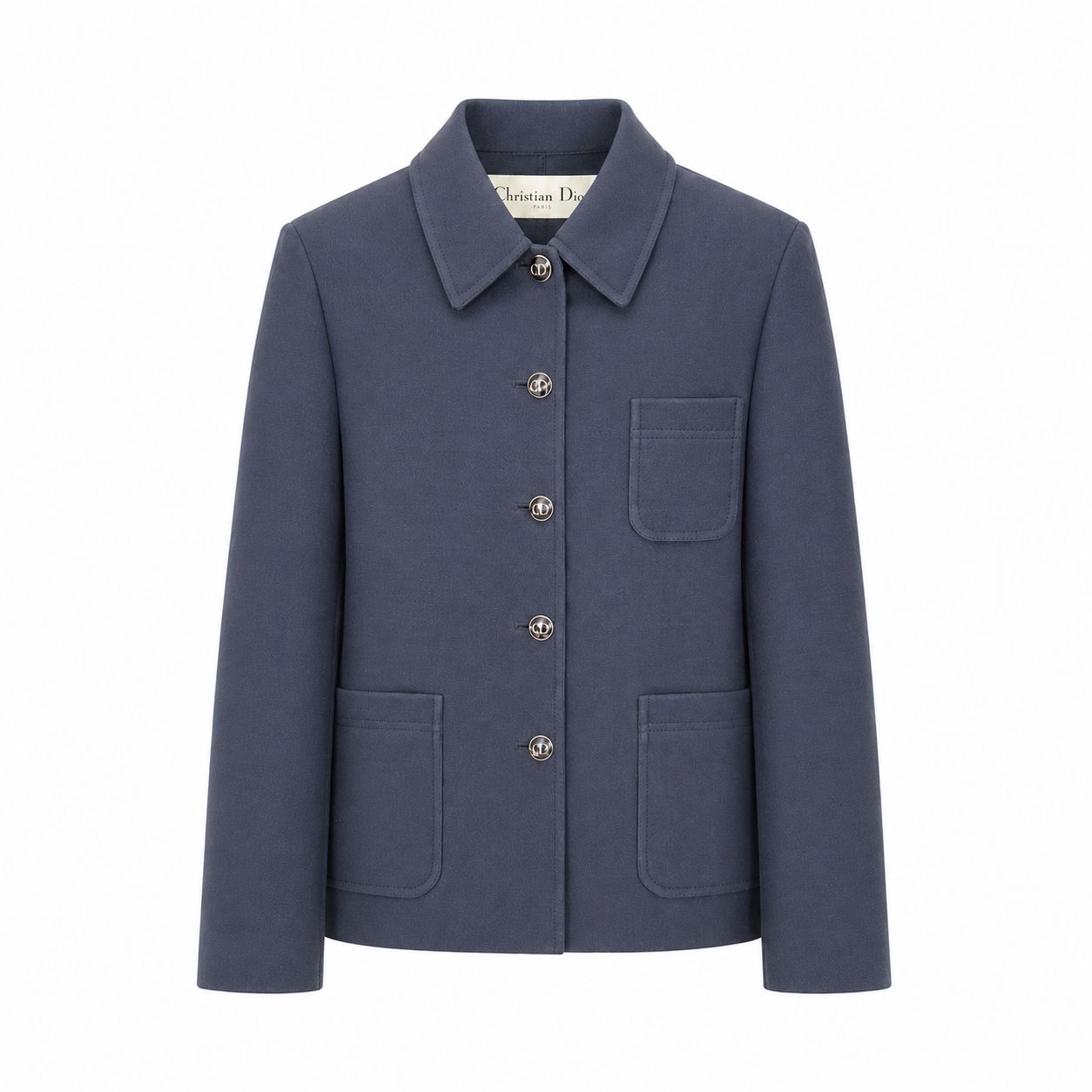 DIOR - JACKET NAVY BLUE WITH CD LOGO BUTTONS SIZE 34 FR