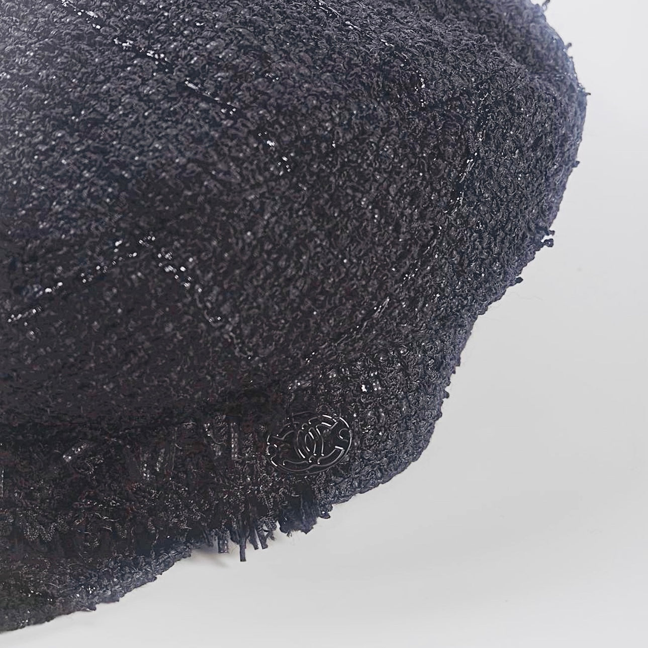 CHANEL - HAT TWEED BLACK SIZE M
