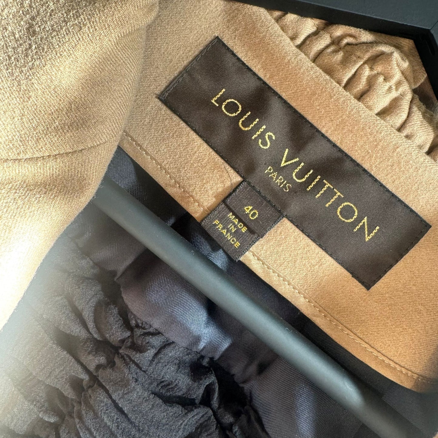 LOUIS VUITTON - JACKET BEIGE WOOL AND BLACK FR 40 FR