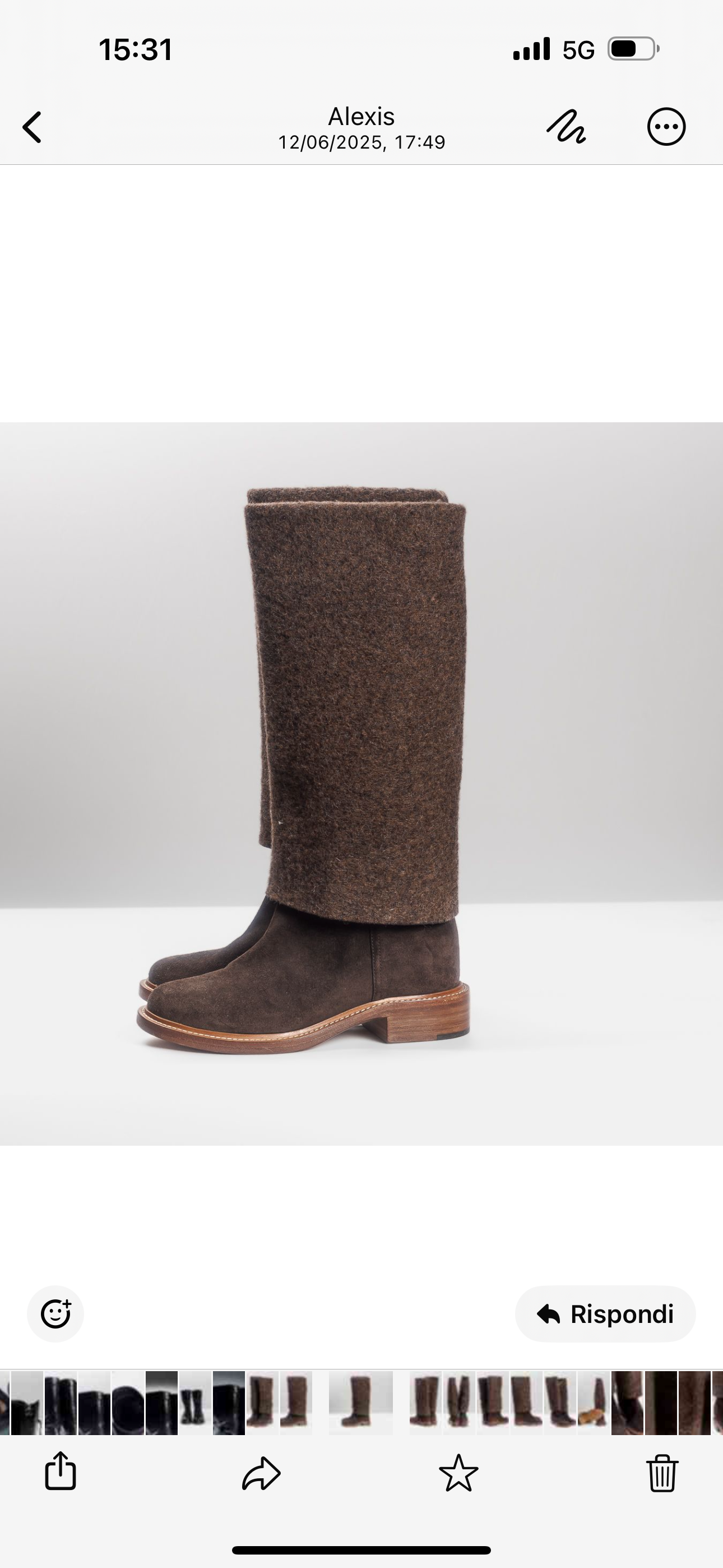 CHANEL - HIGH BOOTS BROWN SUÈDE SIZE 40.5 EU