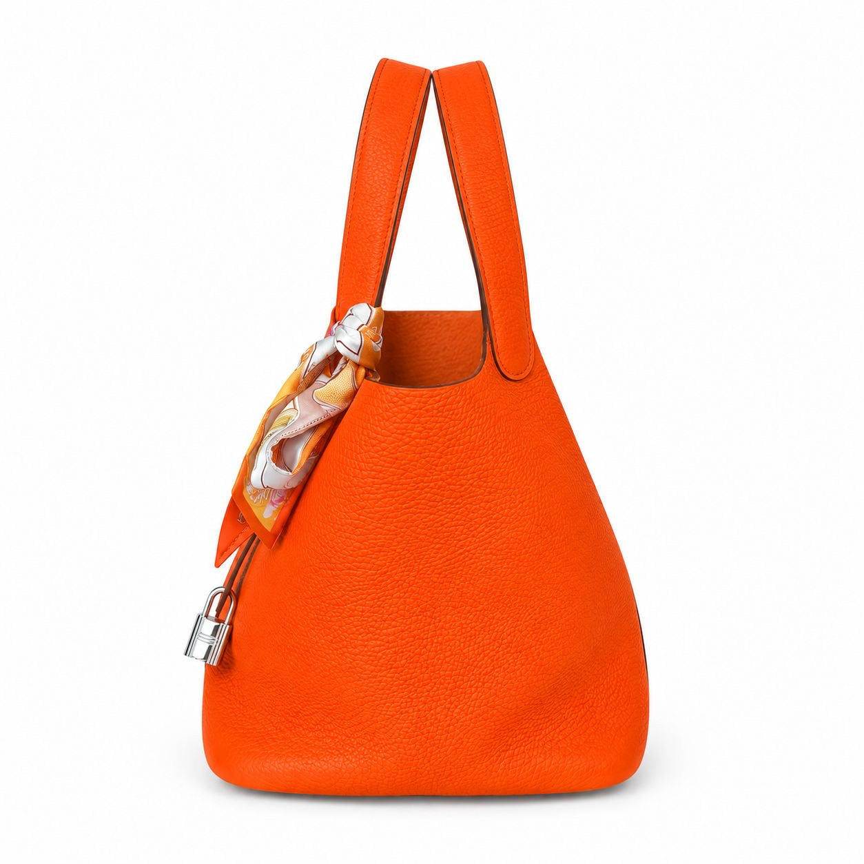 HERMÈS - *NEVER WORN* BAG PICOTIN 22 ORANGE TAURILLON CLEMENCE LEATHER
