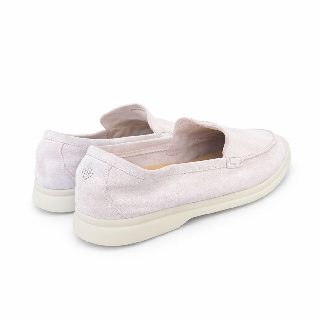 LORO PIANA - LOAFERS SUMMER WALK BEIGE SUEDE LEATHER SIZE 41 EU