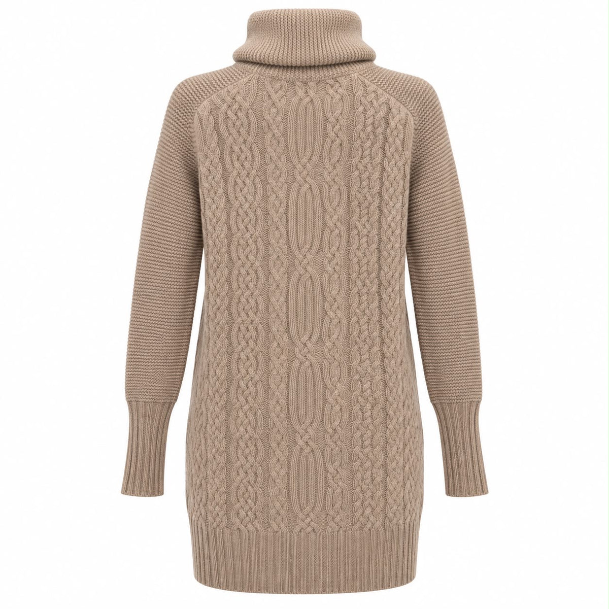 LORO PIANA - DRESS TURTLENECK SAND BEIGE BABY CASHMERE SIZE 38 IT