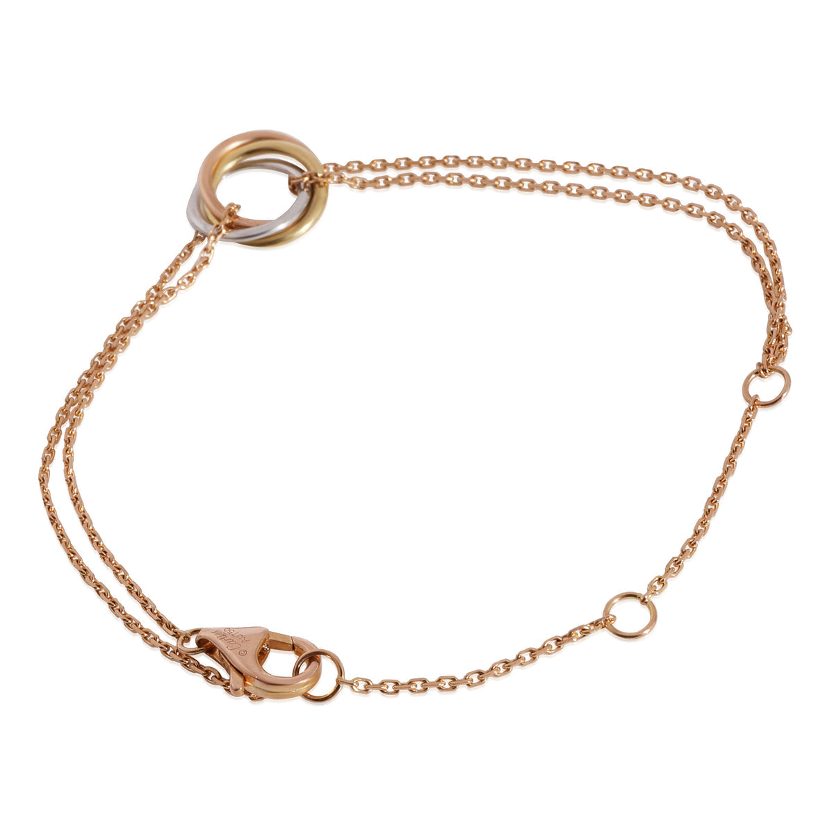 CARTIER - BRACELET TRINITY ON CHAIN 18K GOLD SMALL SIZE