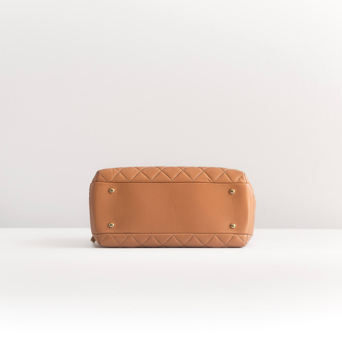 CHANEL - BAG TRENDY CC BOWLING CAMEL QUILTED LAMBSKIN